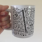 Bass Clarinet Musical Notes Mug - Gift For Clarinetist - Woodwind Musician Orchestra Gift