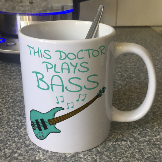 Doctor Bass Guitar Mug - This Doctor Plays Bass - Bassist Gift For Doctor