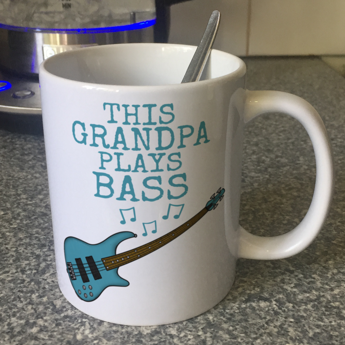 Bass Guitar Father's Day Mug - This Grandpa Plays Bass - Bassist Musician Gift