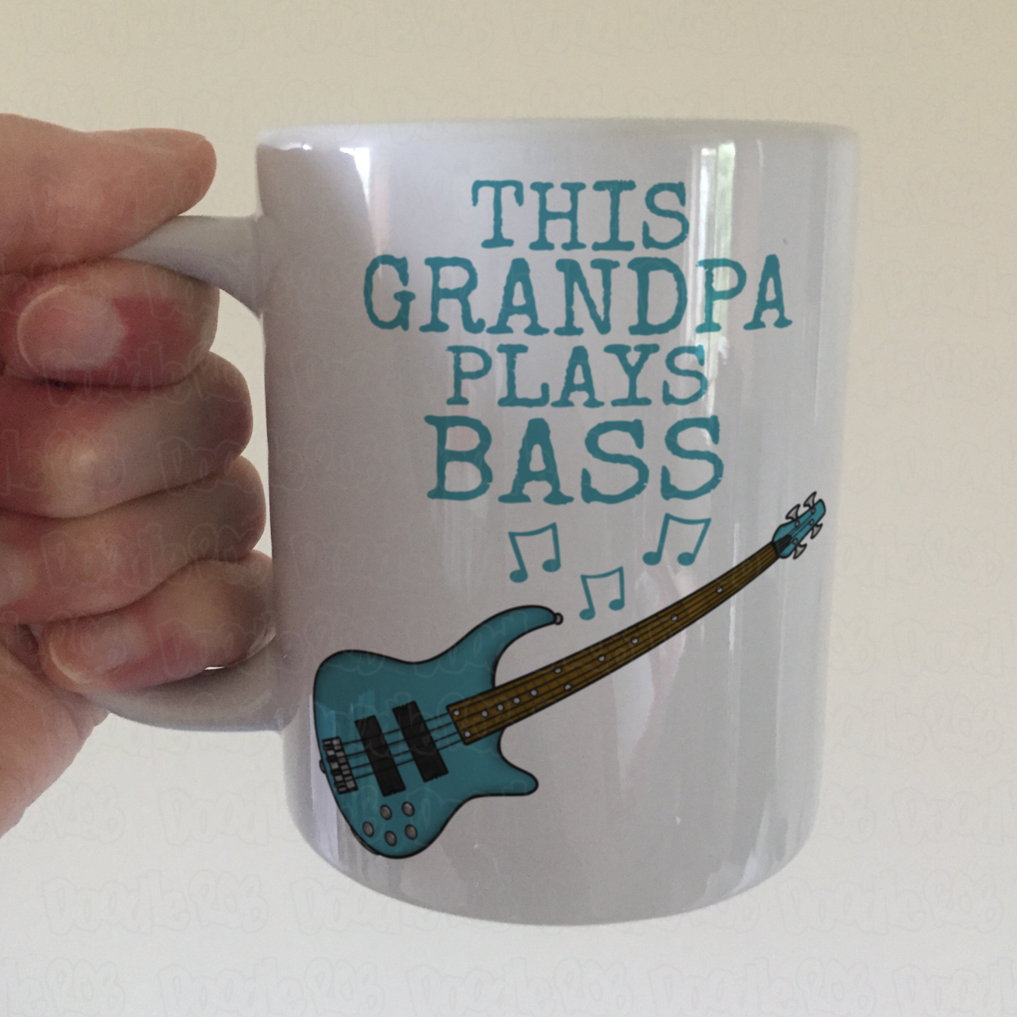 Bass Guitar Father's Day Mug - This Grandpa Plays Bass - Bassist Musician Gift