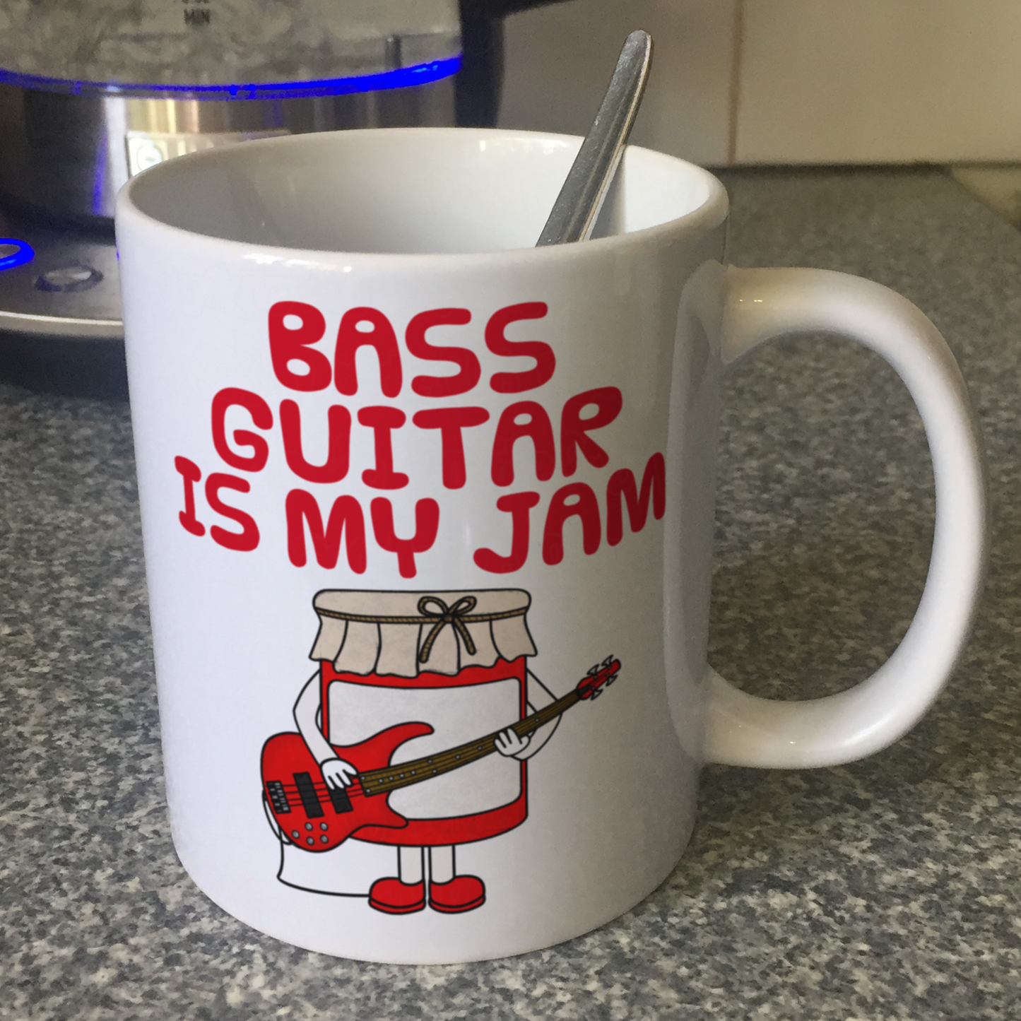 Funny Bass Guitar Mug - Playing Bass Guitar Is My Jam - Gift For Bassist - Music Teacher Gift