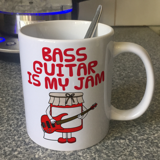 Funny Bass Guitar Mug - Playing Bass Guitar Is My Jam - Gift For Bassist - Music Teacher Gift
