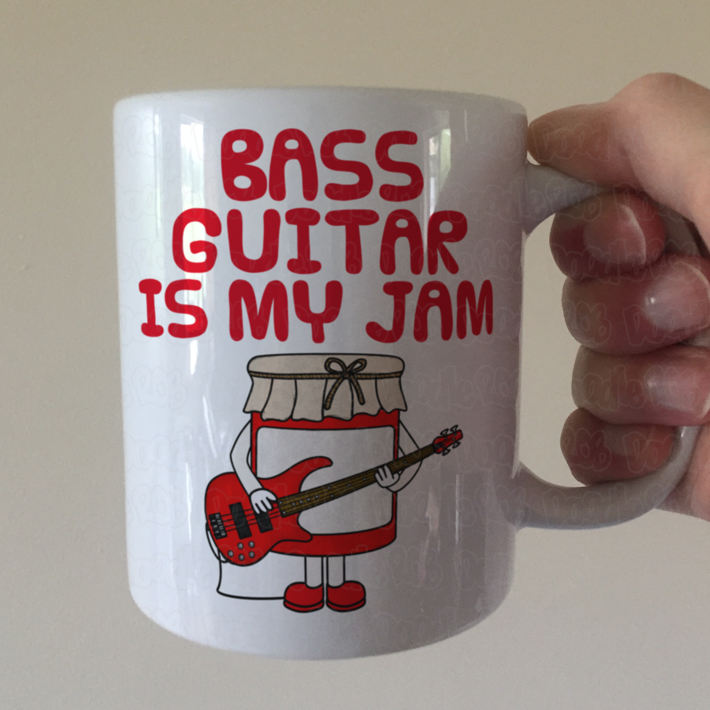Funny Bass Guitar Mug - Playing Bass Guitar Is My Jam - Gift For Bassist - Music Teacher Gift