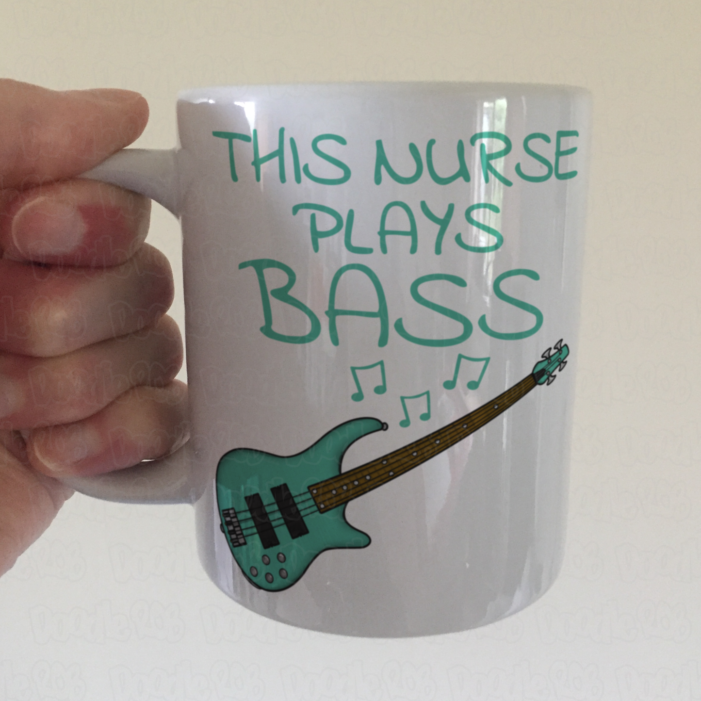 Nurse Bass Guitar Mug - This Nurse Plays Bass - Bassist Gift For Nurse