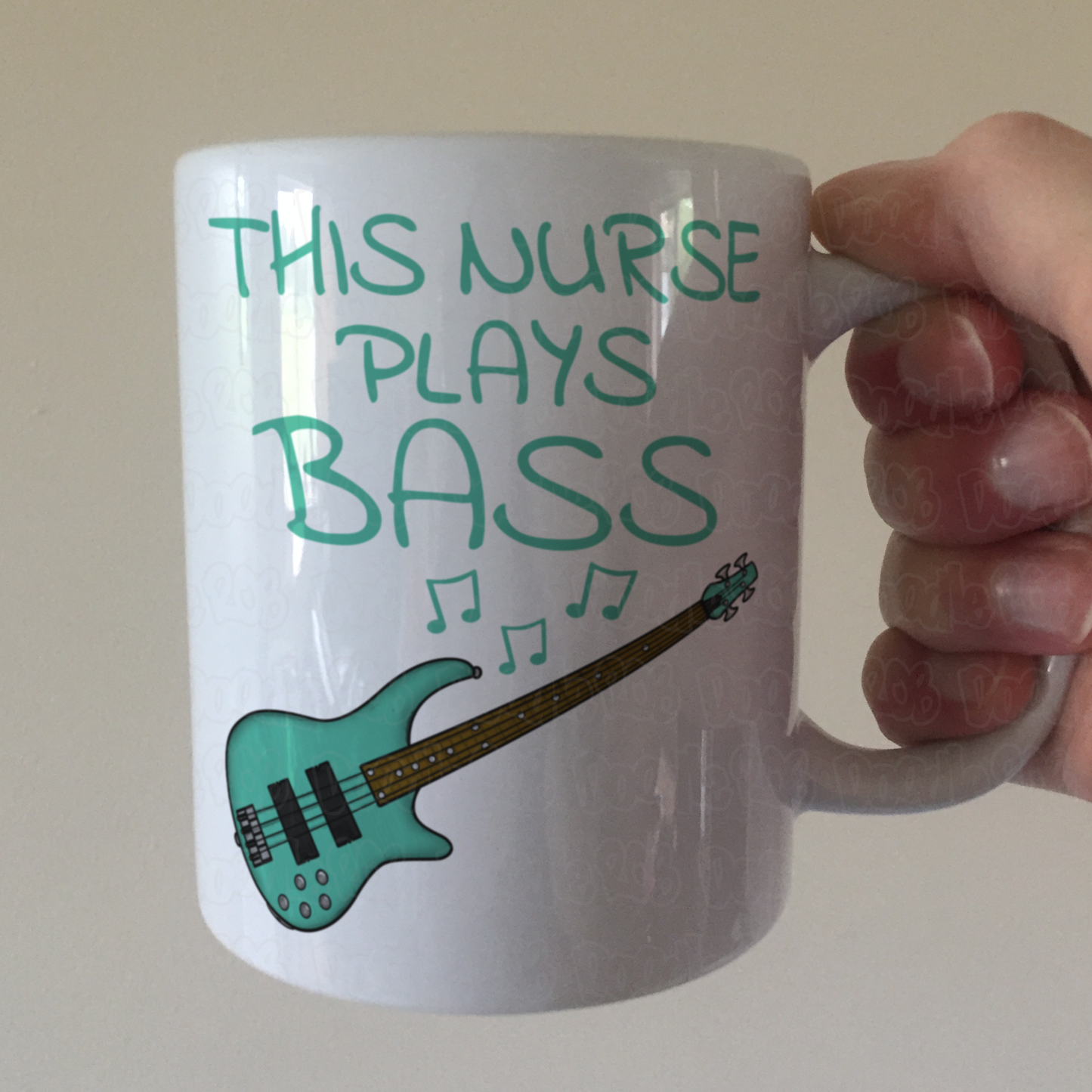 Nurse Bass Guitar Mug - This Nurse Plays Bass - Bassist Gift For Nurse