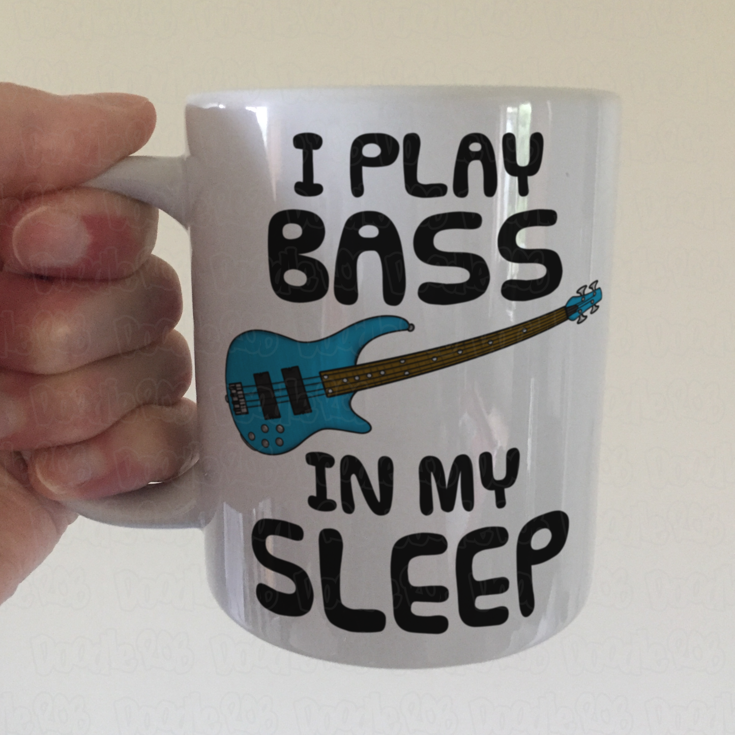 Funny Bass Guitar Mug - I Play Bass In My Sleep - Bassist Musician Gift