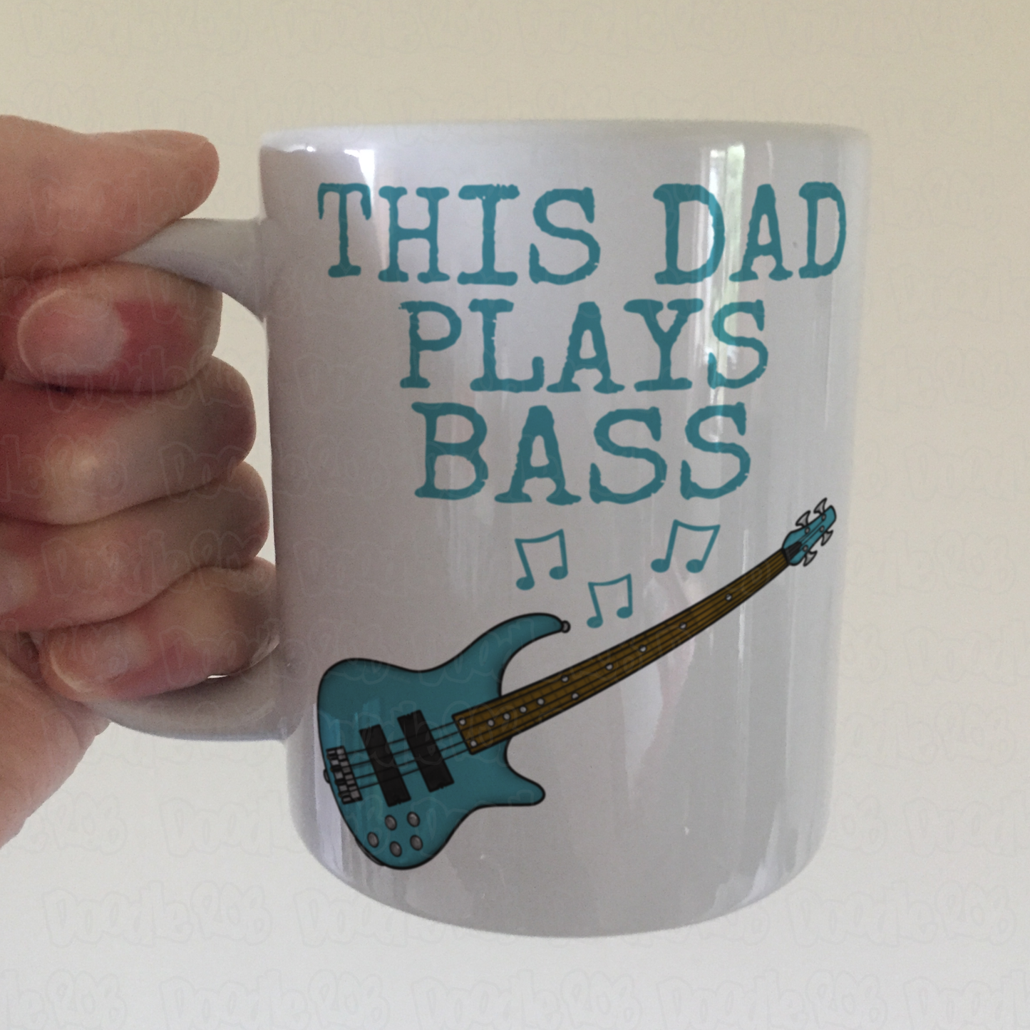 Bass Guitar Father's Day Mug - This Dad Plays Bass - Bassist Musician Gift