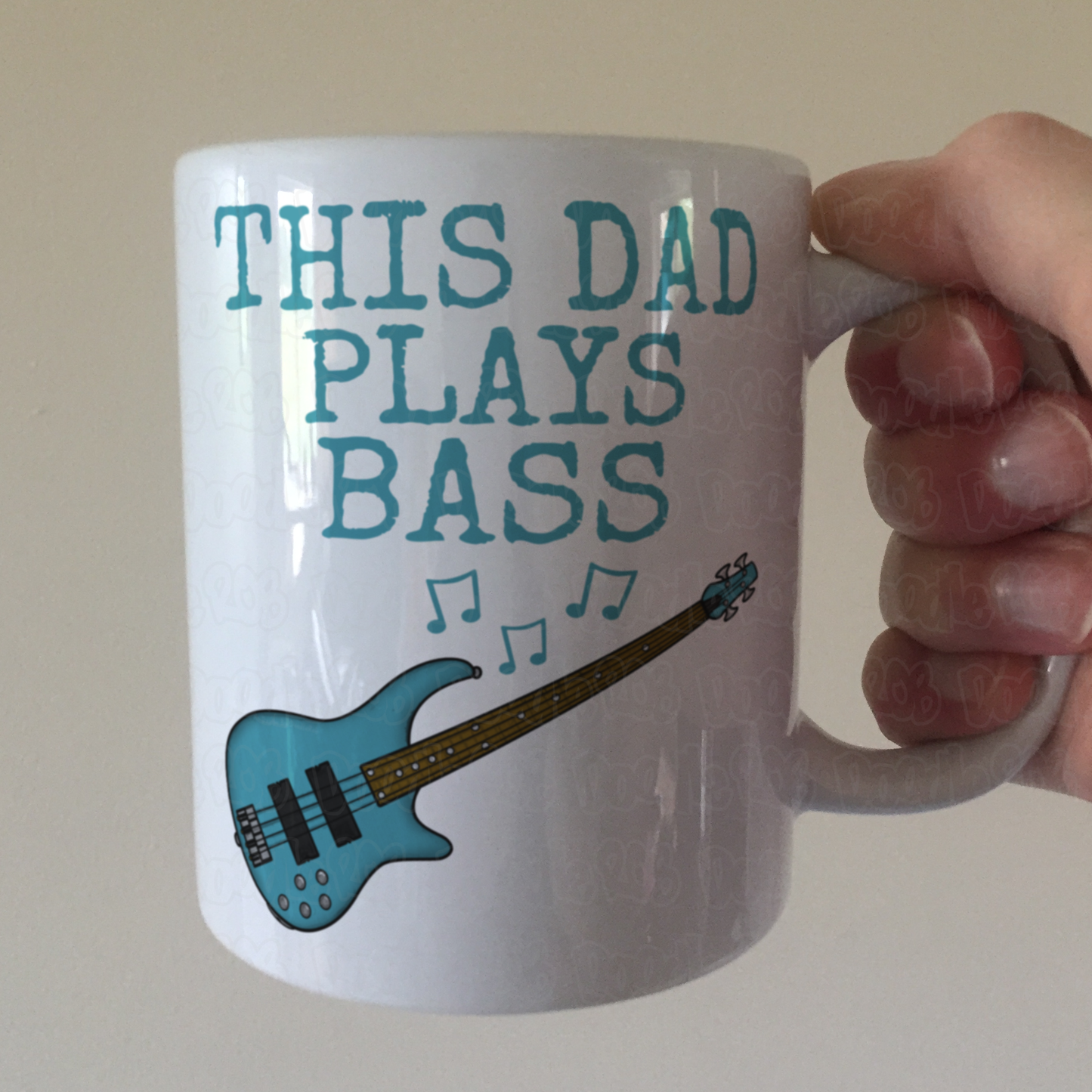 Bass Guitar Father's Day Mug - This Dad Plays Bass - Bassist Musician Gift