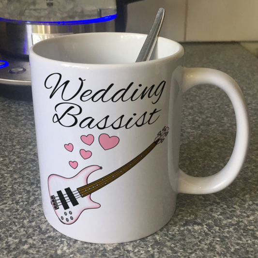 Bass Guitar Wedding Mug - Wedding Bassist Musician Gift