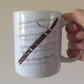 Bassoon Music Notation Mug (Colour) - Gift For Bassoonist - Woodwind Musician Gift
