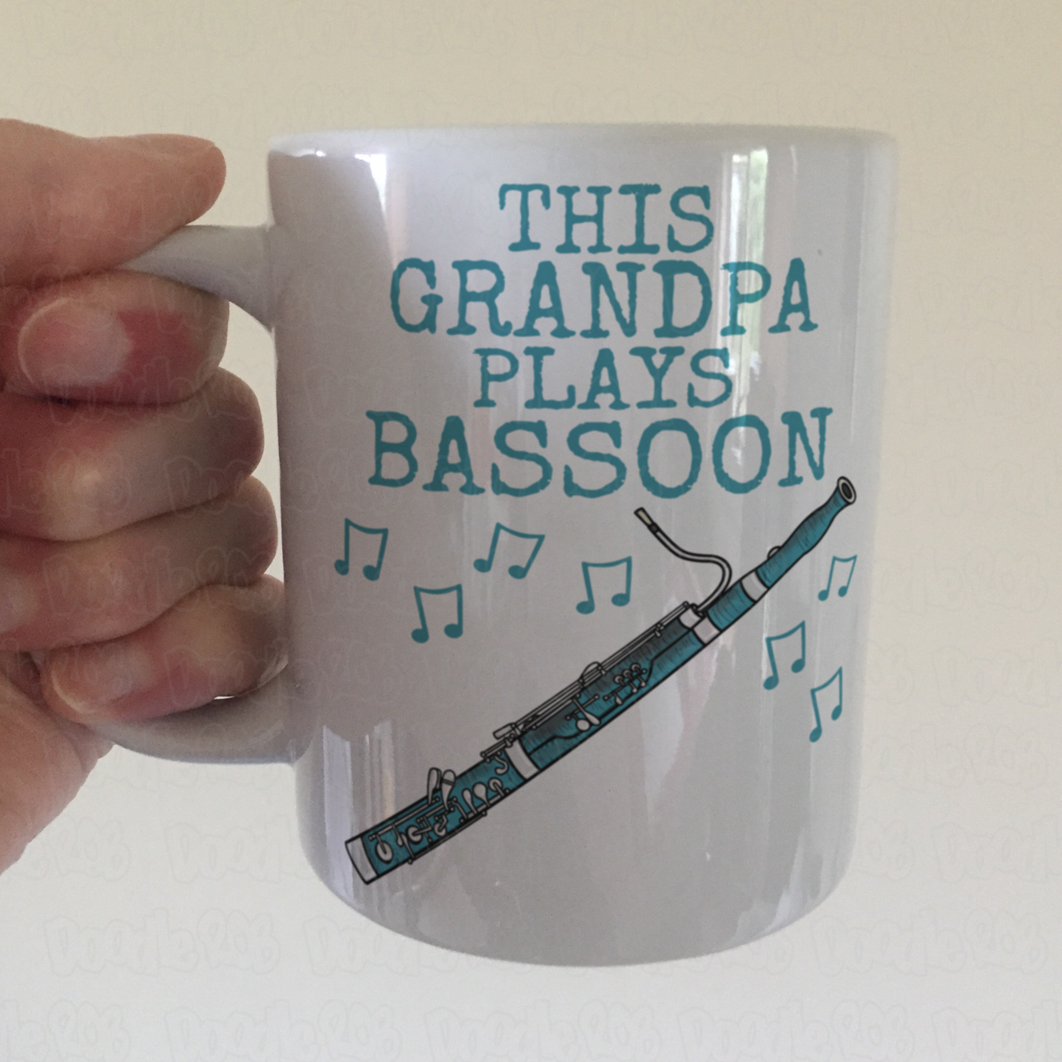 Bassoon Father's Day Mug - This Grandpa Plays Bassoon - Bassoonist Woodwind Musician Gift