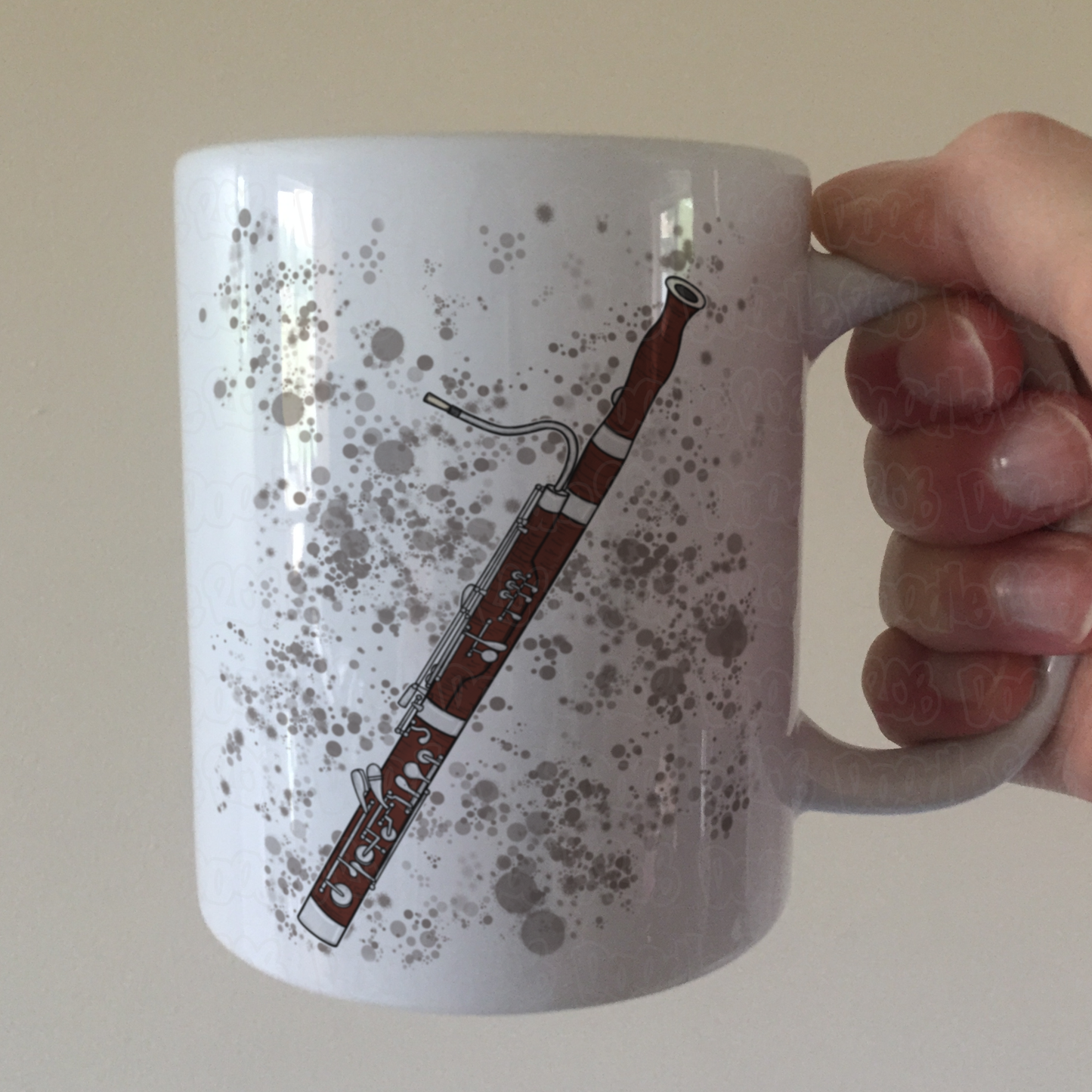 Bassoon Paint Splatter Mug - Gift For Bassoonist - Bassoon Teacher Mug