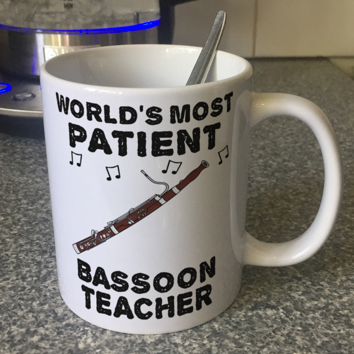 Funny Bassoon Teacher Mug - World's Most Patient Bassoon Teacher - Woodwind Teacher Gift