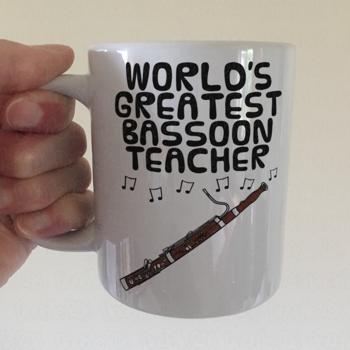 Bassoon Teacher Mug - World's Greatest Bassoon Teacher - Woodwind Teacher Gift