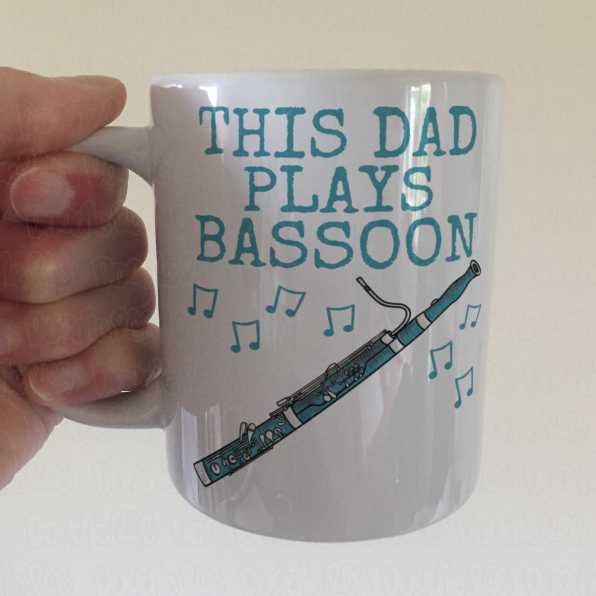 Bassoon Father's Day Mug - This Dad Plays Bassoon - Bassoonist Woodwind Musician Gift
