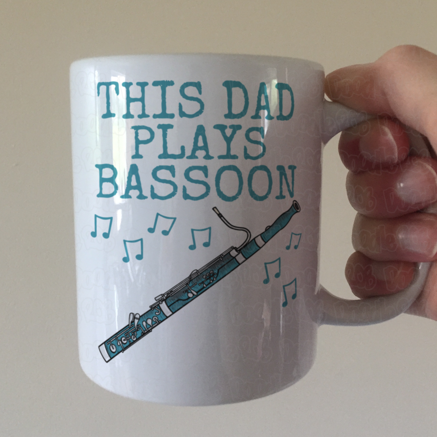 Bassoon Father's Day Mug - This Dad Plays Bassoon - Bassoonist Woodwind Musician Gift