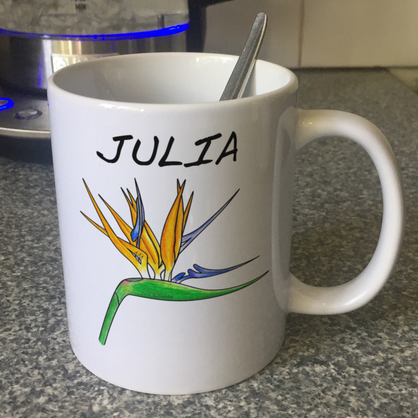Bird Of Paradise Personalised Mug -  Plant Lover Custom Mug - Gift For Horticulturalist