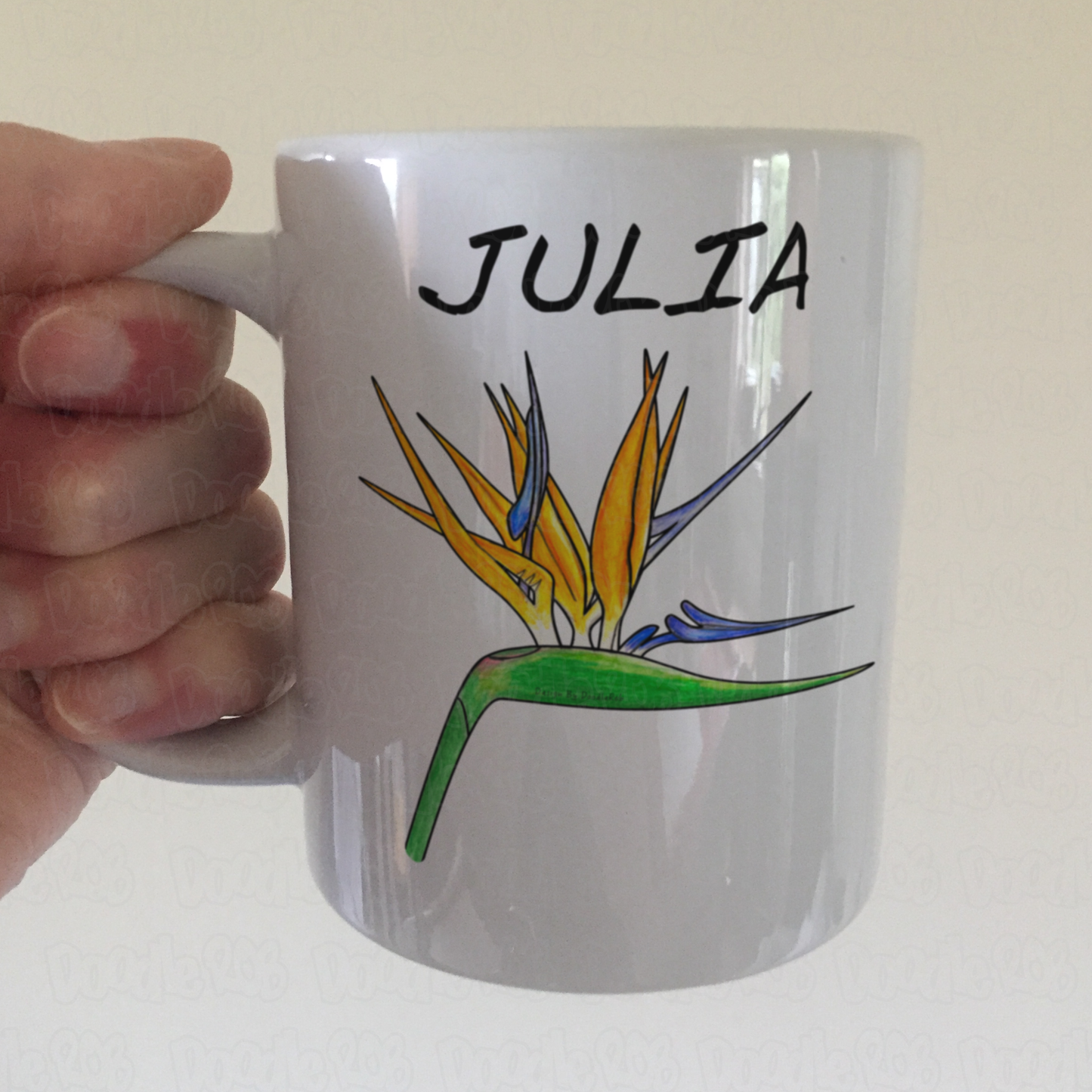 Bird Of Paradise Personalised Mug -  Plant Lover Custom Mug - Gift For Horticulturalist