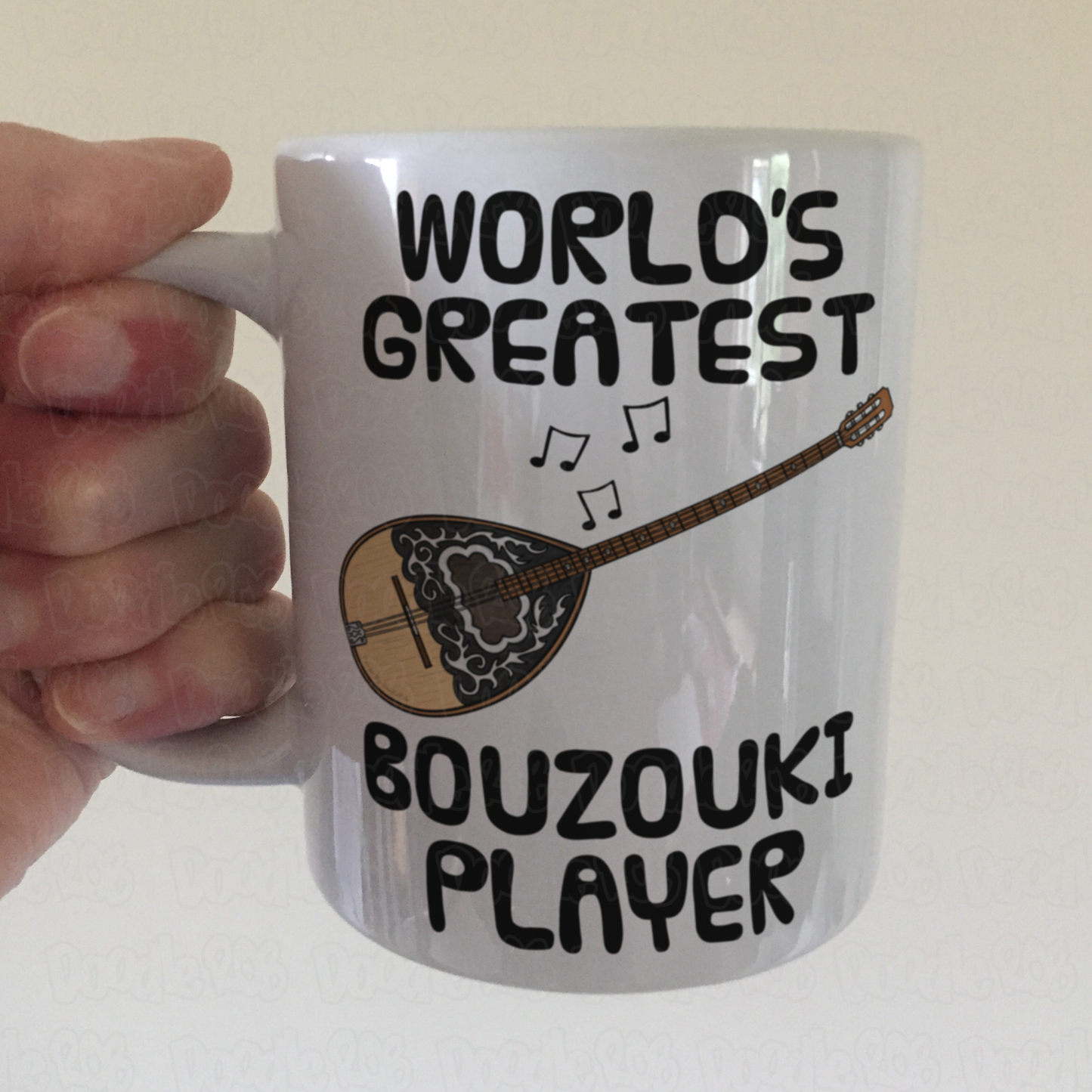 Funny Bouzouki Mug - World's Greatest Bouzouki Player - Greek Musician Gift