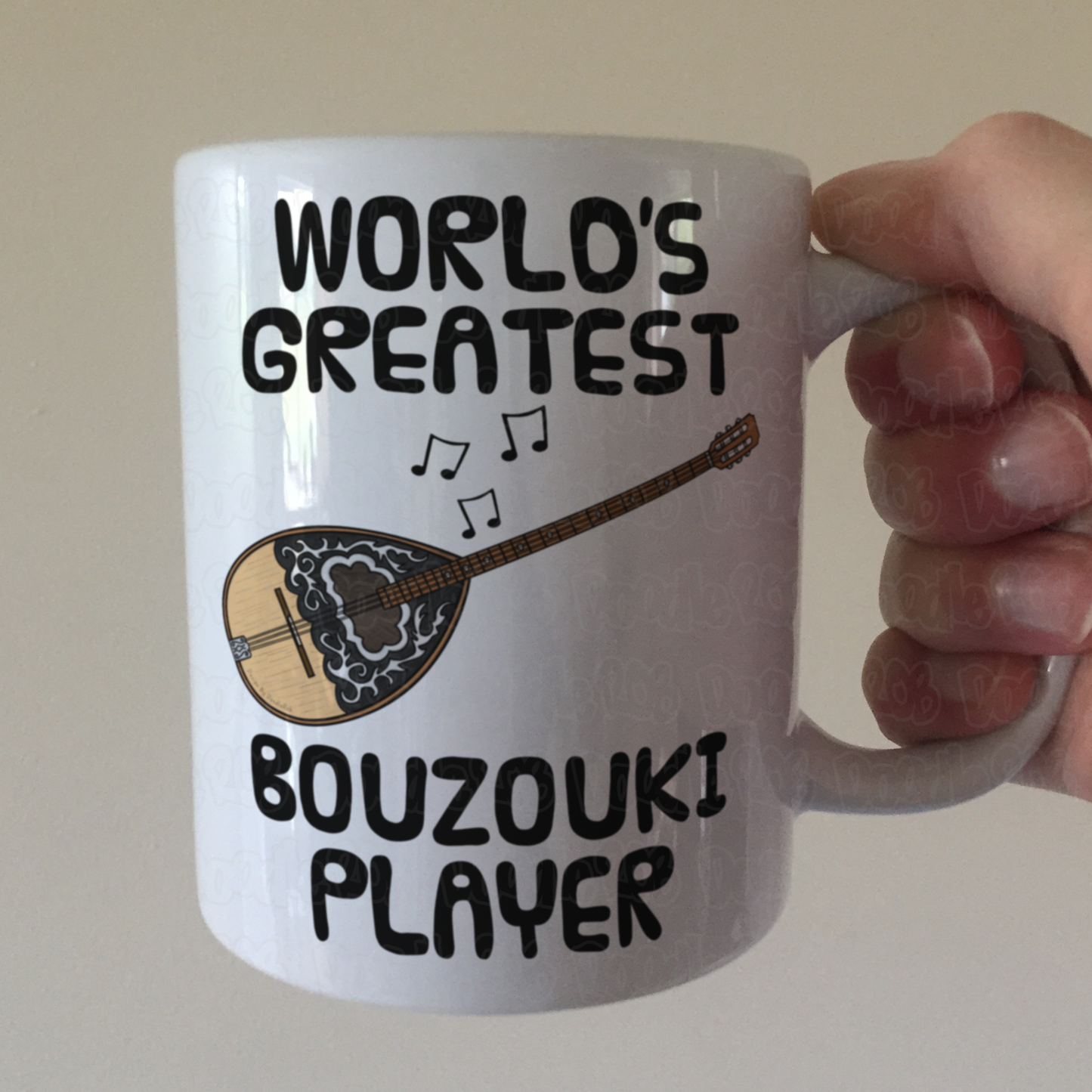 Funny Bouzouki Mug - World's Greatest Bouzouki Player - Greek Musician Gift