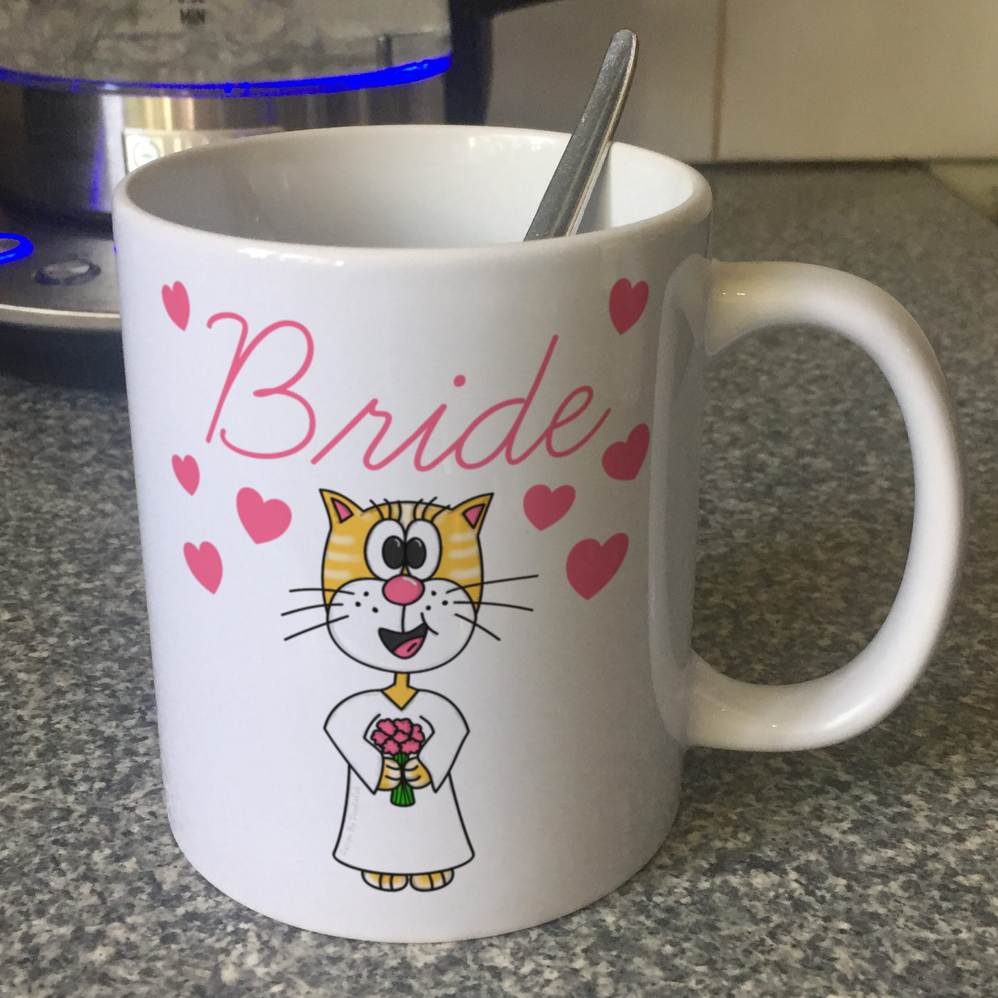 Cat Bride Mug - Bridal Gift For Cat Lover - Cute Hen Party Gift