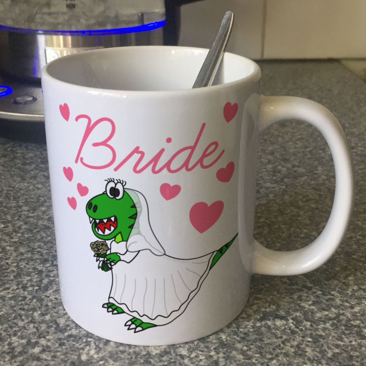 Dinosaur Bride Mug - T-Rex Bride Gift - Funny Hen Party Mug