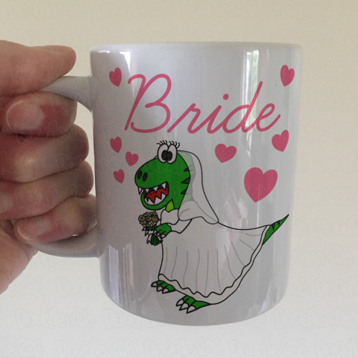 Dinosaur Bride Mug - T-Rex Bride Gift - Funny Hen Party Mug