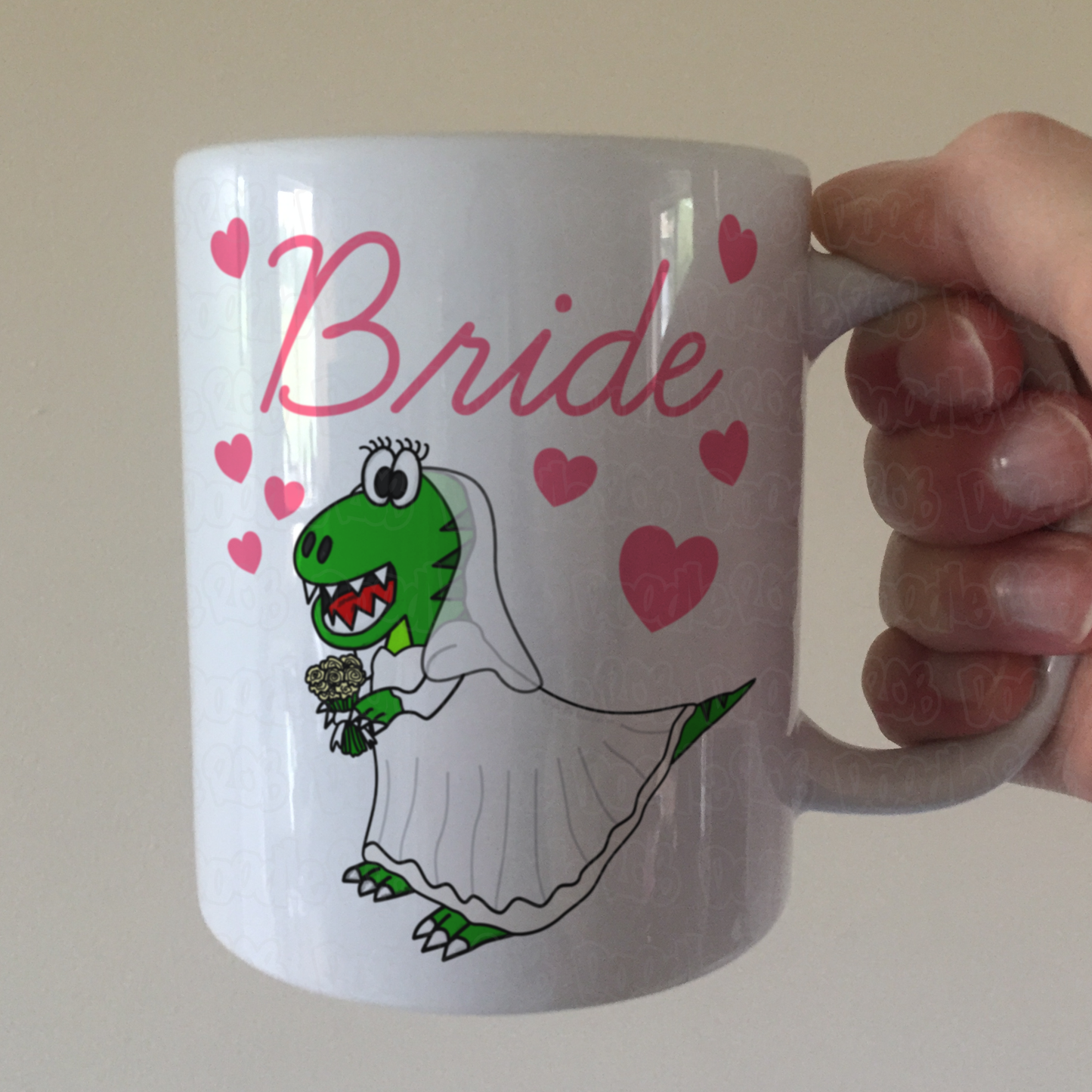 Dinosaur Bride Mug - T-Rex Bride Gift - Funny Hen Party Mug