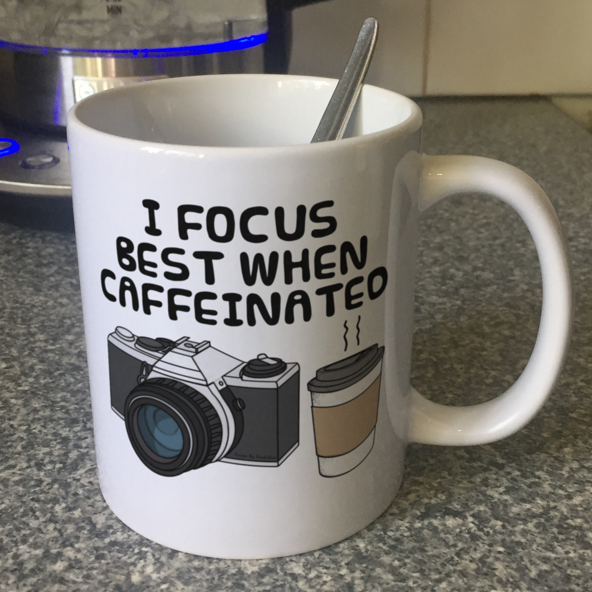 Camera Photographer Coffee Mug -  I Focus Best When Caffeinated - Funny Photography Gift