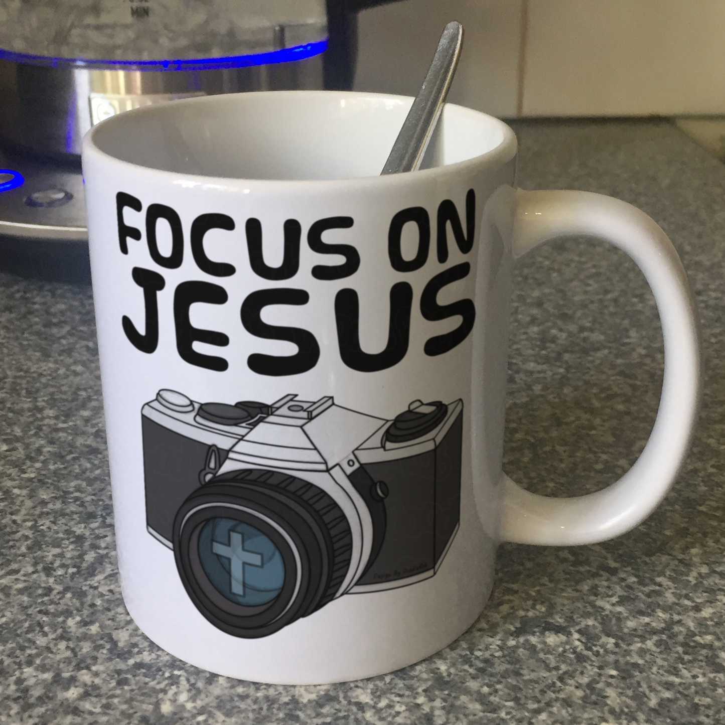 Christian Photographer Mug - Focus On Jesus - Gift For Camera Enthusiast - Funny Church Gift
