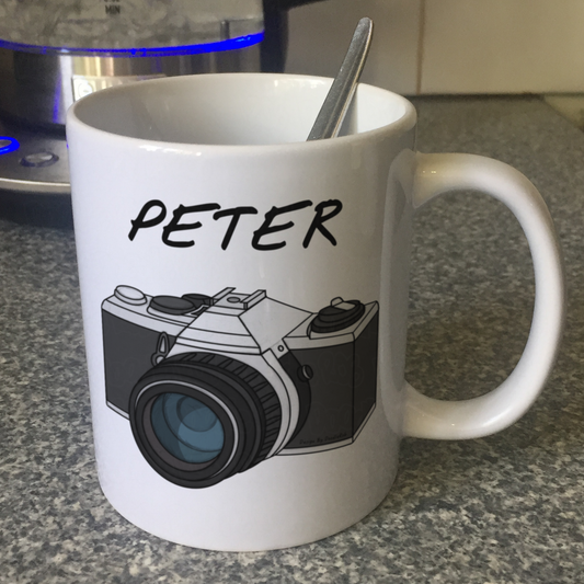 Photographer Personalised Mug - Vintage Camera Custom Mug - Photography Enthusiast Gift