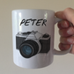 Photographer Personalised Mug - Vintage Camera Custom Mug - Photography Enthusiast Gift