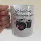 Wedding Photographer Mug - Vintage Camera With Pink Hearts - Gift For Photographer