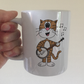 Cat Playing Banjo Mug - Funny Banjoist Mug - Music Gift For Cat Lover - Music Teacher Cat Mug