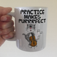 Cat Cello Mug - Practice Makes Purrrfect - Gift For Cellist - Funny Music Teacher Orchestra Gift