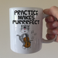 Cat Cello Mug - Practice Makes Purrrfect - Gift For Cellist - Funny Music Teacher Orchestra Gift