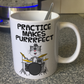 Cat Playing Drums Mug - Practice Makes Purrrfect - Funny Gift For Drummer - Music Teacher Gift