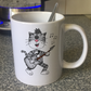Cat Playing Electric Guitar Mug - Funny Electric Guitarist Mug - Music Gift For Cat Lover
