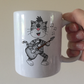 Cat Playing Electric Guitar Mug - Funny Electric Guitarist Mug - Music Gift For Cat Lover