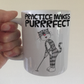 Cat Playing Golf Mug (Putter) - Practice Makes Purrrfect - Funny Golfer Gift