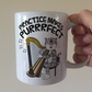 Cat Harp Mug - Practice Makes Purrrfect - Funny Gift For Harpist - Orchestra Musician Gift