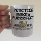 Cat Piano Mug - Practice Makes Purrrfect - Gift For Pianist - Music Teacher Cat Mug