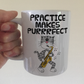 Cat Saxophone Mug - Practice Makes Purrrfect - Gift For Saxophonist - Jazz Musician Gift