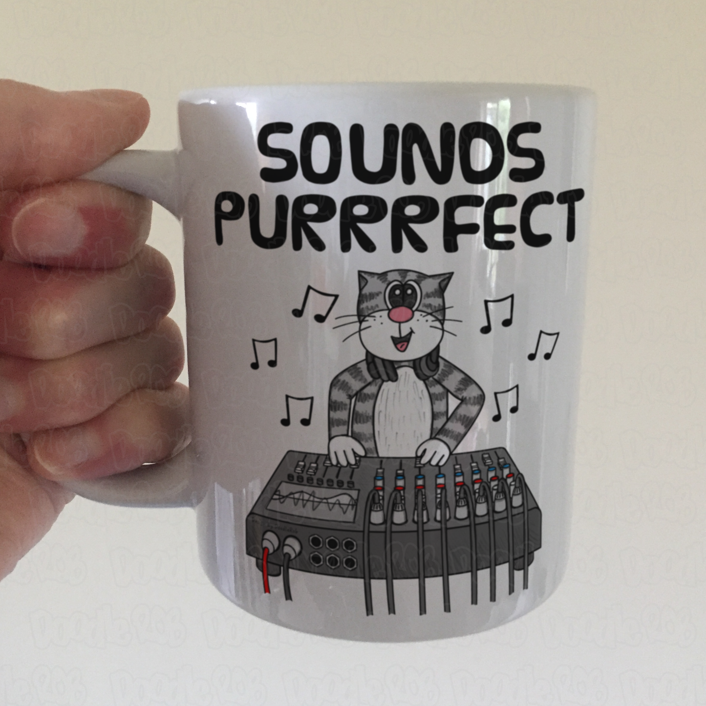 Cat Sound Engineer Mug - Sounds Purrrfect - Gift For Audio Engineer - Funny Musician Mug