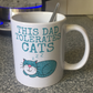 Cat Father's Day Mug - This Dad Tolerates Cats - Funny Gift For Dad
