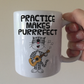 Cat Ukulele Mug - Practice Makes Purrrfect - Funny Gift For Ukulelist - Music Teacher Gift