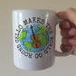 Cello Mug - Cello Makes The World Go Round - Gift For Cellist - String Teacher Mug