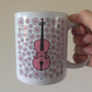 Cello Floral Mug (Pink Flowers) - Female Cellist - String Musician Gift For Girl