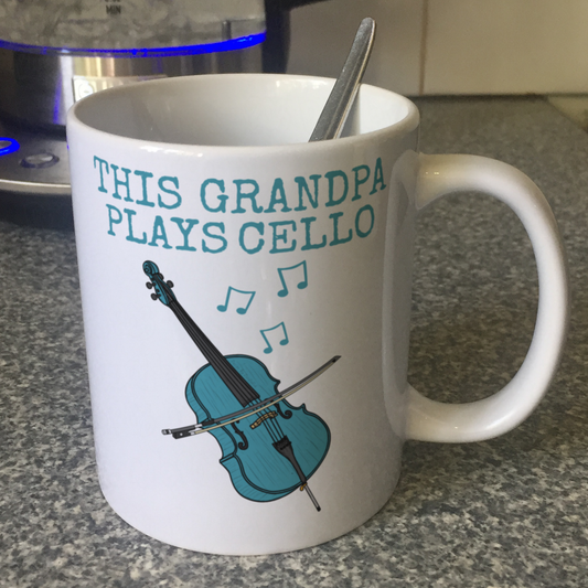 Cello Father's Day Mug - This Grandpa Plays Cello - Cellist Musician Gift