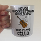 Funny Cello Mug - Never Underestimate An Old Man Who Plays Cello - Cellist Musician Gift For Him